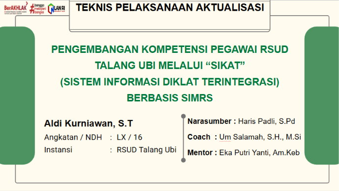 Materi Teknis Pelaksanaan Aktualisasi